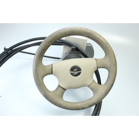 SSC13415 Teleflex 15' Rack & Pinion Steering Cable W/ Steering Wheel & Dual Helm