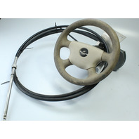 SSC13415 Teleflex 15' Rack & Pinion Steering Cable W/ Steering Wheel & Dual Helm