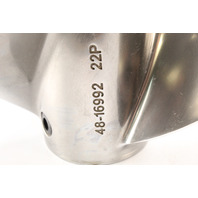 48-16992A40 Mercury Laser II STT 13-3/4 x 22 RH Propeller 40 50 60 65 70 75 + HP