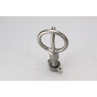Stainless Steel Ski Tow 4-1/4" Diameter Hook 15.8" Tall W/ Bolt Threaded In