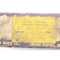 NEW IN BOX AMC-423 Johnson Evinrude 1966 RH 7 3/4 X 7 Bronze Propeller 6 HP