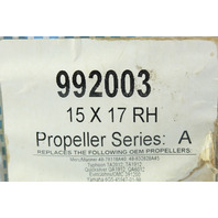 NEW OLD STOCK Michigan Wheel ALUM RH 15 x 17 Vortex Propeller 3 Blade Standard