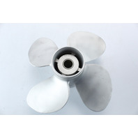 Solas Johnson Evinrude 11 3/8 x 9 Propeller 4 Blade 15 20 25 + HP 6 MO HUB WTY
