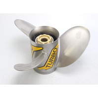 Yamaha Turbo Stainless Steel 3 Blade 15 Splines RH Propeller 13 1/4 x 19 V6