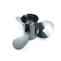 Quicksilver Black Max Alum RH 10 3/4 X 13 Propeller 3 Blade  6 MTH HUB WARRANTY