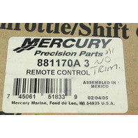 NEW OEM Quicksilver Mercury Side Mount Control Box W/ 15' Cable & KEY 8 PIN