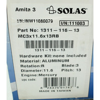 NEW✨ Solas 1970 1971 1972 1973 - 2005 Propeller 11.6 x 13P Aluminum 40 50 70 HP