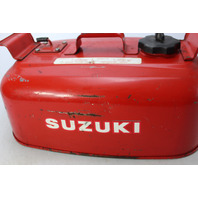 Vintage Suzuki Metal Outboard Portable Fuel Gas Tank 4 Gallon
