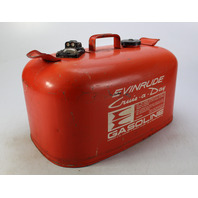Vintage Evinrude Cruis-A-Day Metal Outboard Portable Fuel Gas Tank 6 Gallon