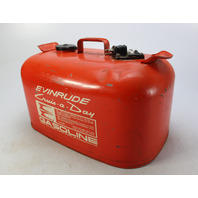 Vintage Evinrude Cruis-A-Day Metal Outboard Portable Fuel Gas Tank 6 Gallon