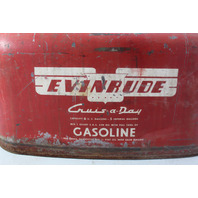 Vintage Evinrude Cruis-A-Day Metal Outboard Fuel Tank w/ Hoses 6 Gallon