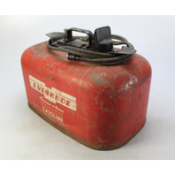 Vintage Evinrude Cruis-A-Day Metal Outboard Fuel Tank w/ Hoses 6 Gallon