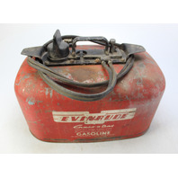 Vintage Evinrude Cruis-A-Day Metal Outboard Fuel Tank w/ Hoses 6 Gallon