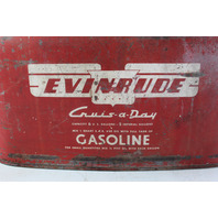 Vintage Evinrude Cruis-A-Day Metal Outboard Fuel Tank w/ Hoses 6 Gallon