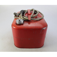 Vintage Mercury Quicksilver Metal Outboard Fuel Tank w/ Hose 6 Gallon