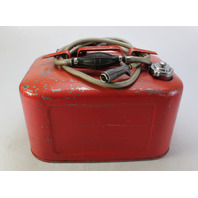 Vintage Mercury Quicksilver Metal Outboard Fuel Tank w/ Hose 6 Gallon