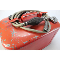 Vintage Mercury Quicksilver Metal Outboard Fuel Tank w/ Hose 6 Gallon