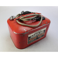 Vintage Mercury Quicksilver Metal Outboard Fuel Tank w/ Hose 6 Gallon