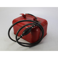 Vintage Mercury Metal Outboard Fuel Tank w/ Hose 3 Gallon