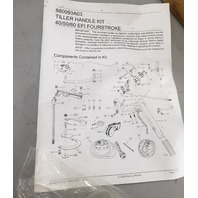 880093A03 Mercury 2007-12 Tiller Handle Kit 40 50 60 EFI 4-Stroke NEW OLD STOCK
