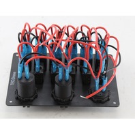 TEQStone Marine Boat 6 Gauge Blue LED Rocker Switch Panel NEW!