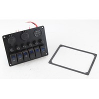 TEQStone Marine Boat 6 Gauge Blue LED Rocker Switch Panel NEW!