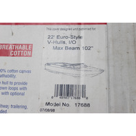 ATTWOOD 17688 UNIVERSAL 22' Euro Style V-Hulls OUTBOARD TRAILERING BOAT COVER