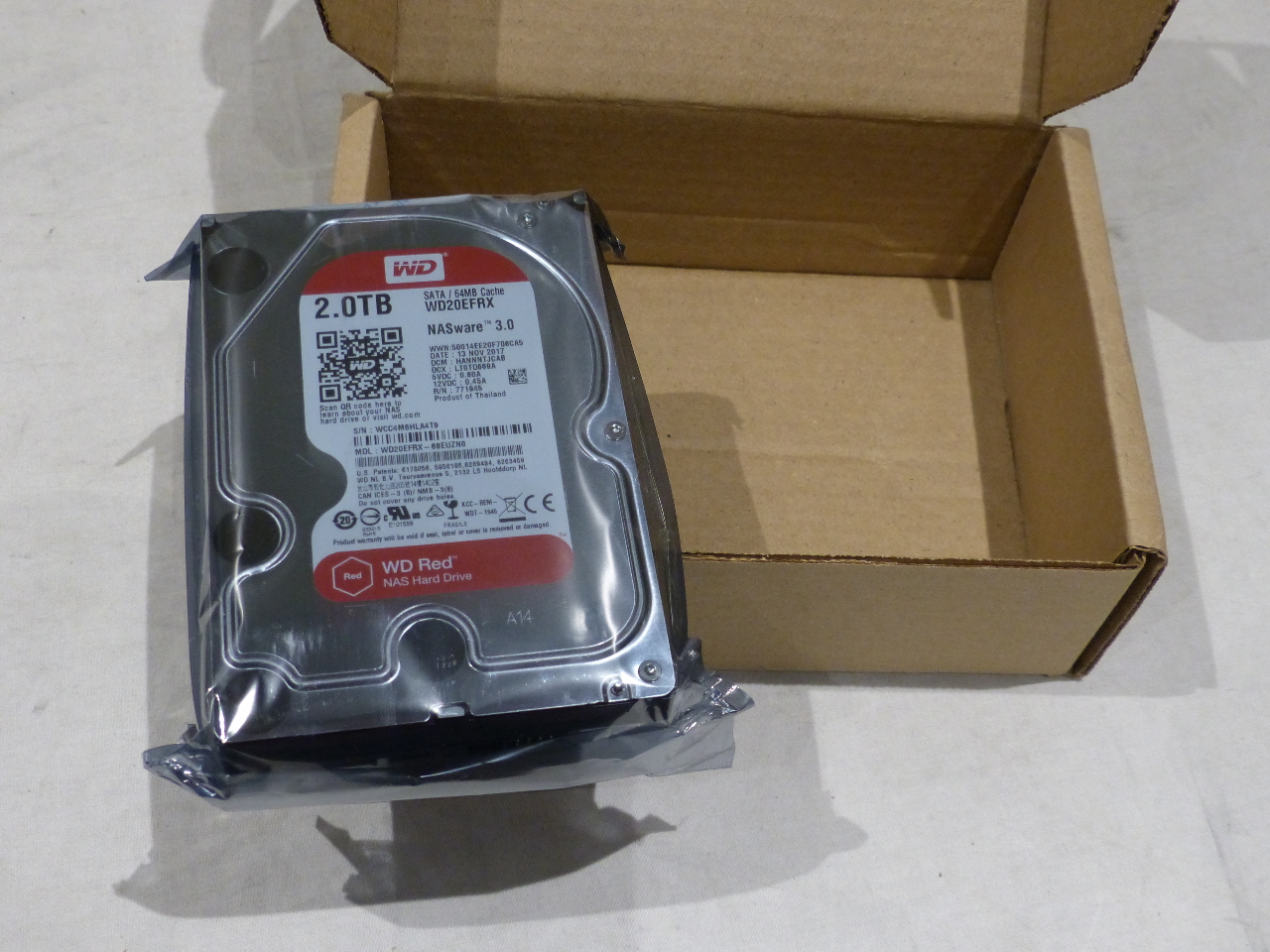 WD WD20EFRX 2TB RED 5400 RPM SATA III 3.5" INTERNAL NAS HARD DRIVE ...