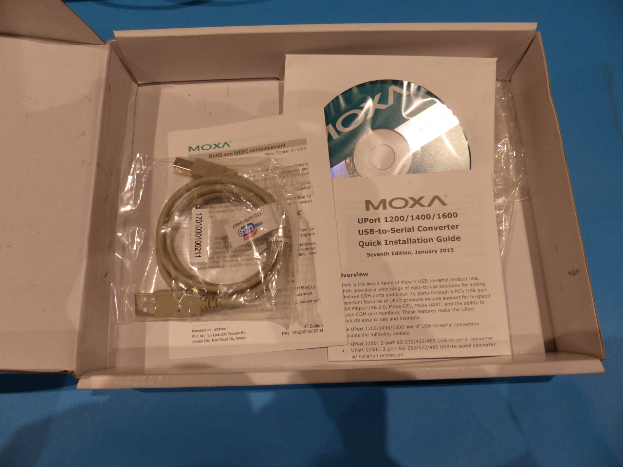 MOXA UPORT 1610-16 REV 1.3.1 USB TO 16 PORT RS232 SERIAL HUB | MDG ...