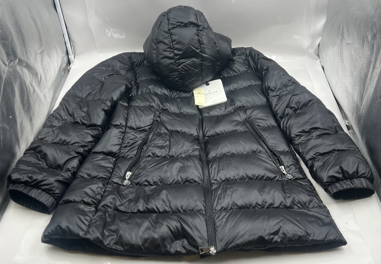 MONCLER GLEMENTS GOOSE DOWN PUFFER COAT BLACK GIUBBOTTO L10931A00162595ZZ SZ 3