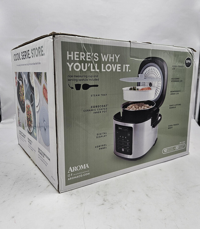 AROMA ARC-1290C DIGITAL RICE & GRAIN MULTICOOKER STAINLESS STEEL