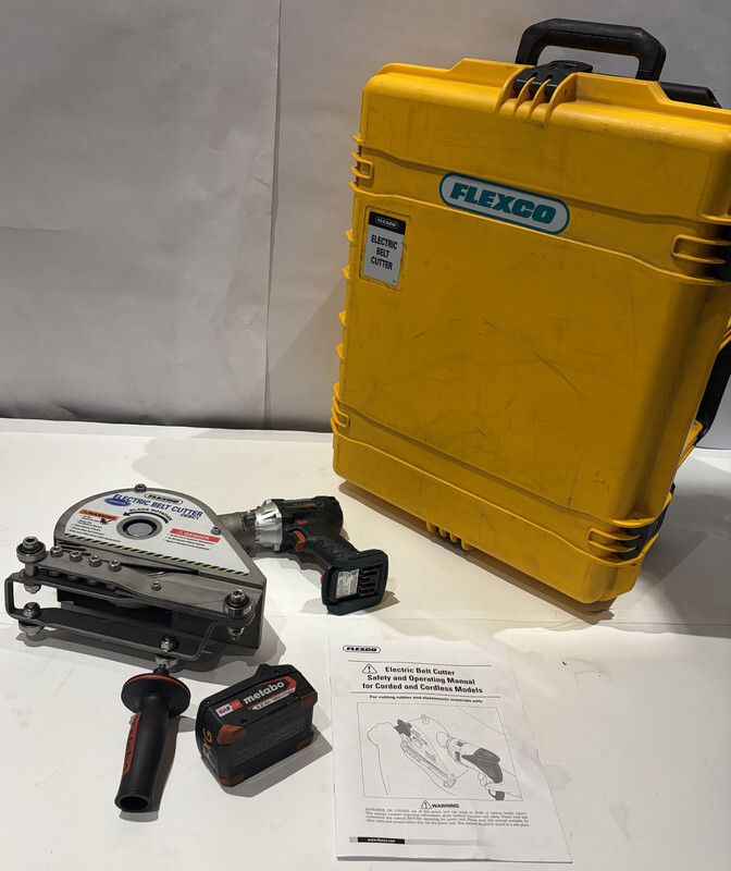 FLEXCO 30018 CEBC1 CORDLESS CONVEYOR BELT CUTTER W/ METABO SB 18 HAMMER DRILL