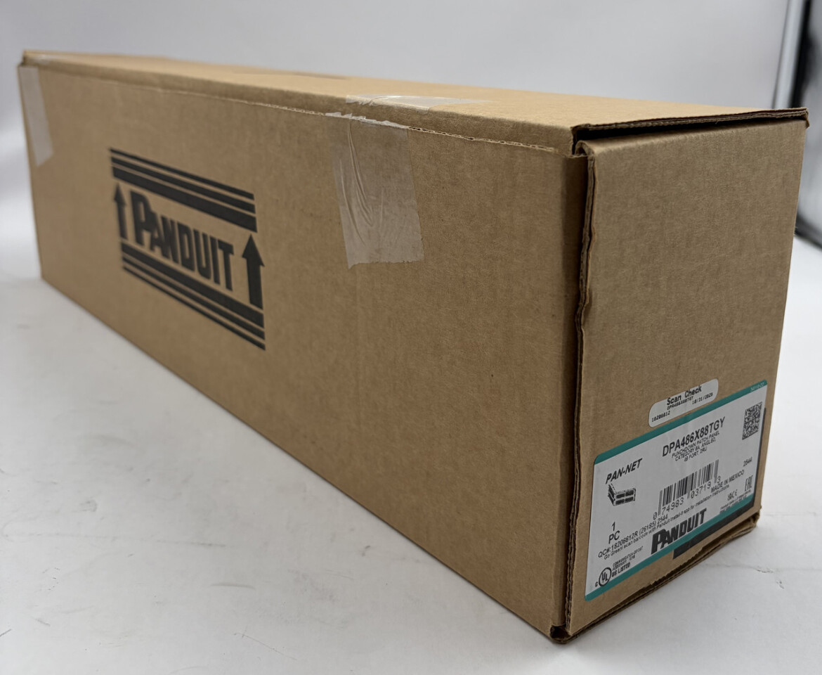 PANDUIT DPA486X88TGY DP6 CAT 6A 10GIG 48 PORT ANGLED PATCH PANEL