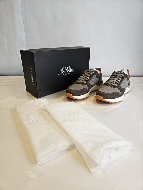 ALLEN EDMONDS 8192 LIONEL LACE-UP SNEAKER GREY SUEDE US 11 EU 44 D