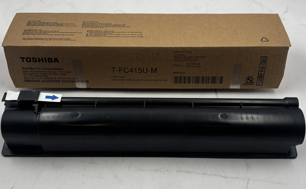 TOSHIBA T-FC415U-M ORIGINAL AND GENUINE MAGENTA TONER IN ORIGINAL BOX