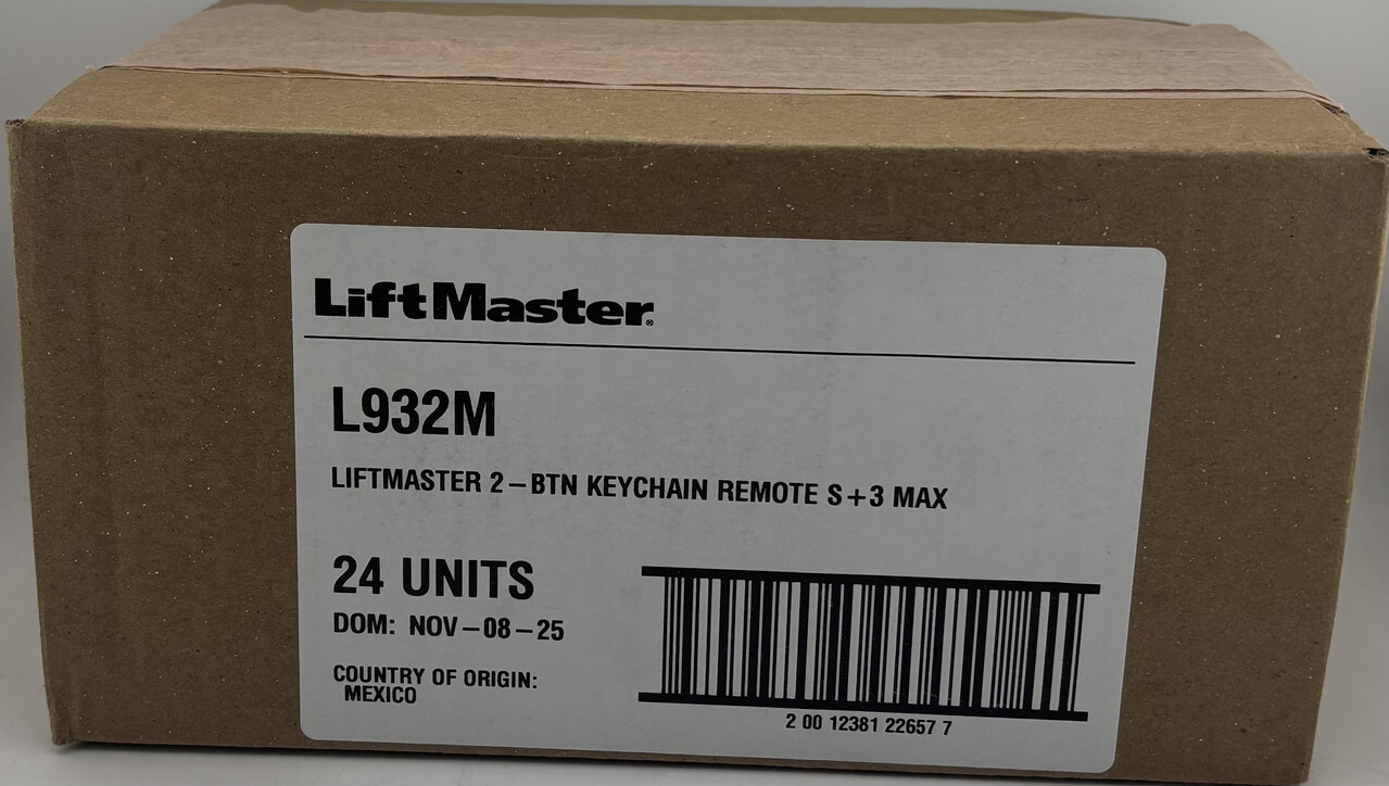 QTY 24 LIFTMASTER L932M 2 00 12381 22657 7 2-BUTTON KEYCHAIN REMOTE S+3 MAX MYQ