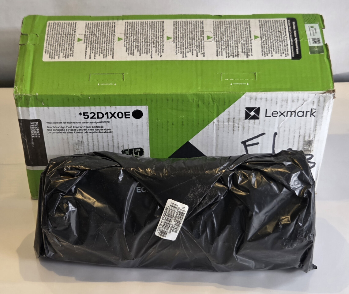 LEXMARK GENUINE 52D1X0E BLACK EXTRA HIGH YIELD CONTRACT TONER CARTRIDGE