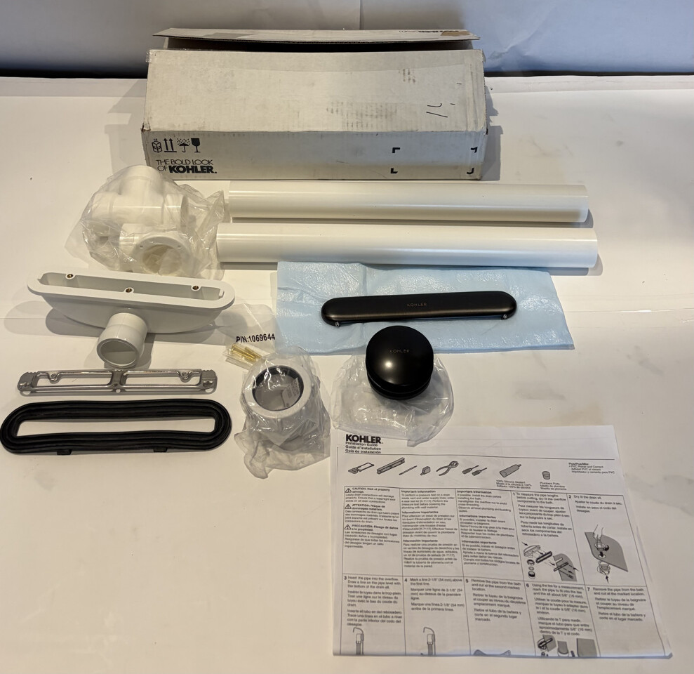 KOHLER OVERFLO SLOTTED OVERFLOW BATH DRAIN 7272-2BZ OIL-RUBBED BRONZE