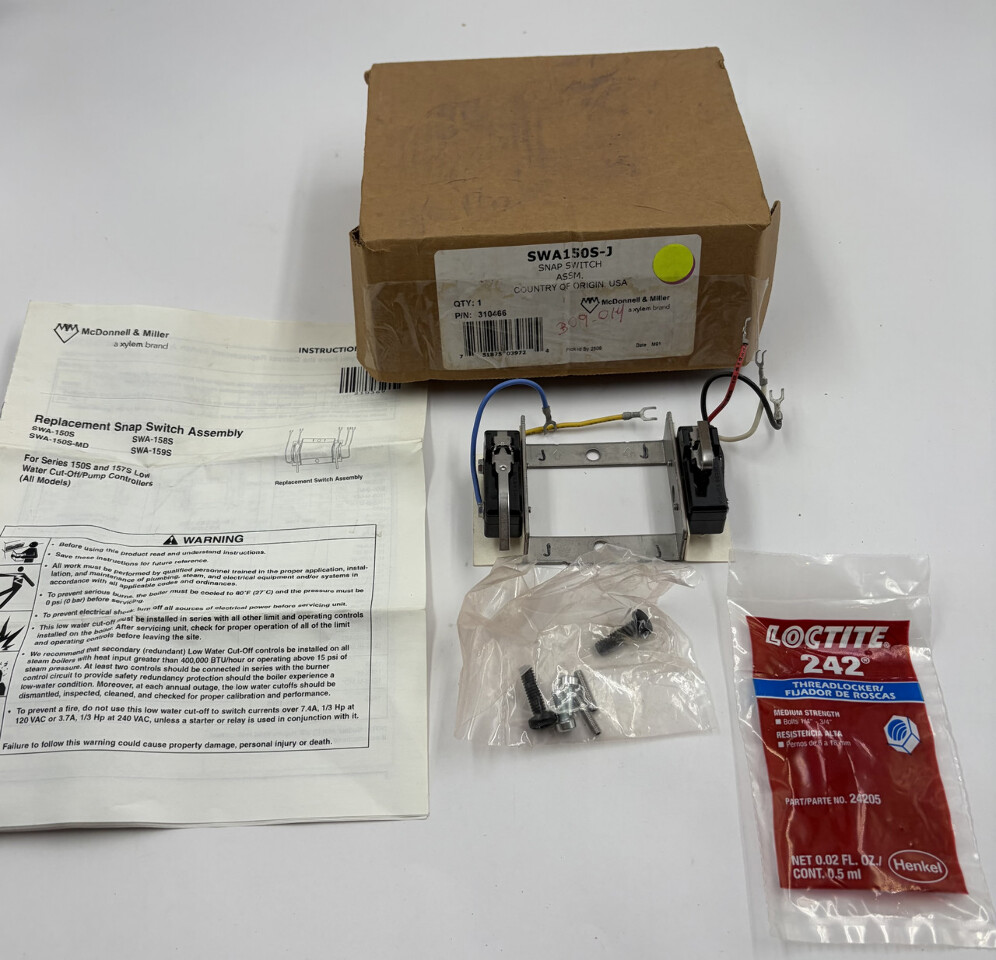 MCDONNELL & MILLER SWA150S-J SNAP SWITCH ASSEMBLY FOR SERIES150&157S 310466