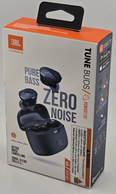 JBL HARMON TUNE BUDS TRUE WIRELESS BLUETOOTH NOISE CANCELING EARBUDS NAVY