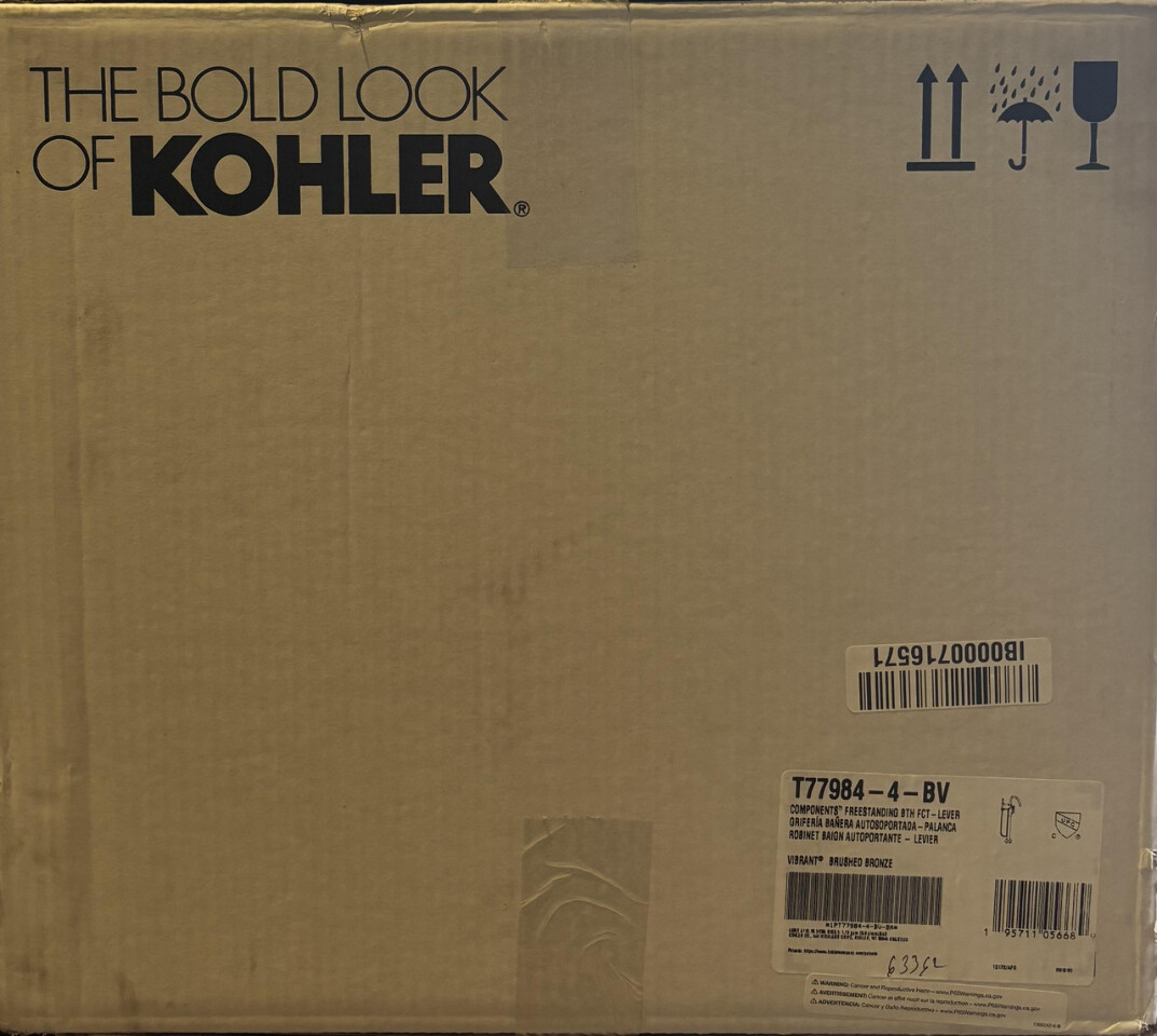 KOHLER T77984-4-BV FREESTANDING BATH FIXTURE LEVER VIBRANT BRUSHED BRONZE