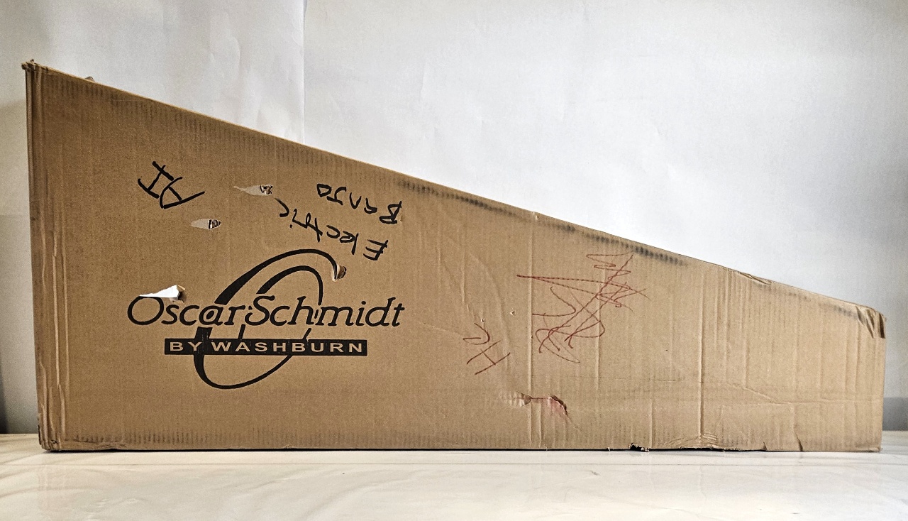 OSCAR SCHMIDT OH32SEQTB-U ACOUSTIC-ELECTRIC BAJO QUINTO QUILT TRANS BLACK