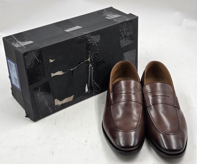 ALLEN EDMONDS SIENA MENS LEATHER PENNY LOAFERS SZ 10.5 3E CHILI 7345S