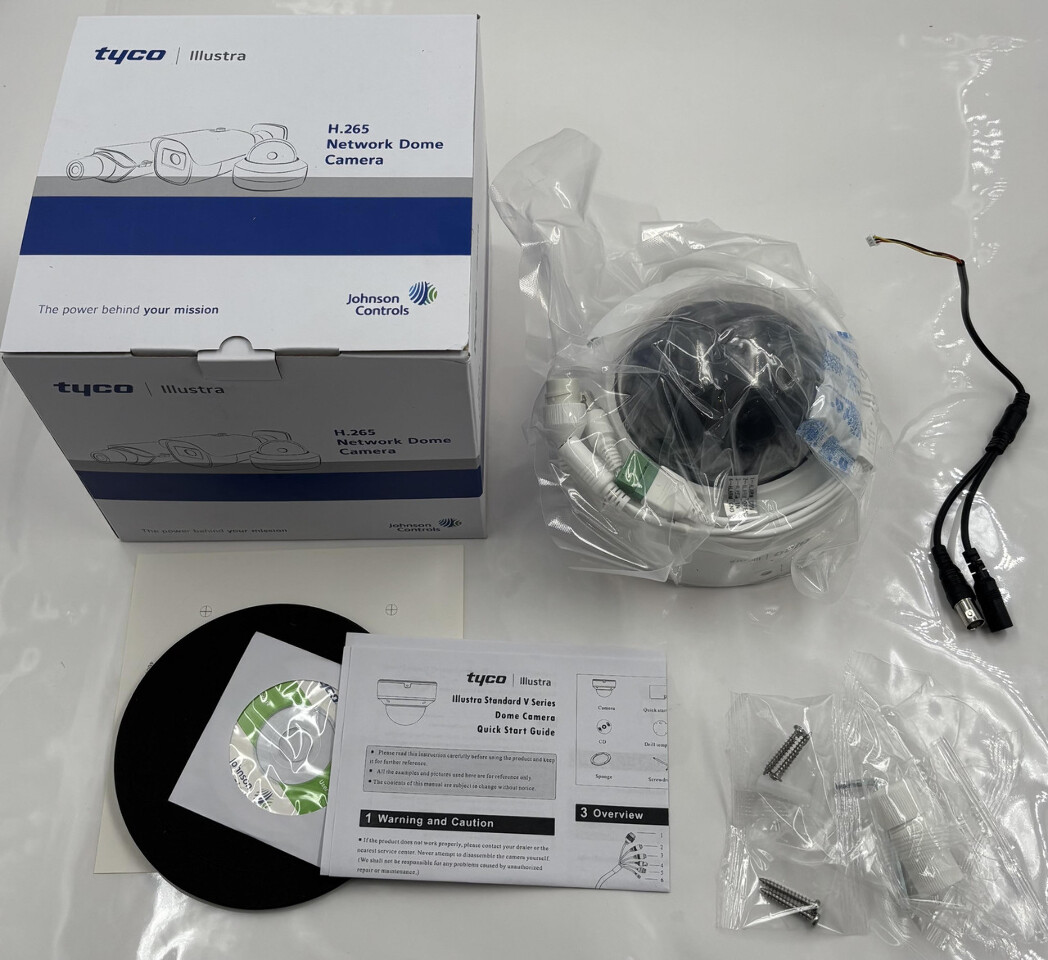 TYCO ILLUSTRA H.265 NETWORK DOME CAMERA ISV-V05M023S-N 5MP 2.8-12MM TDN IR TWDR