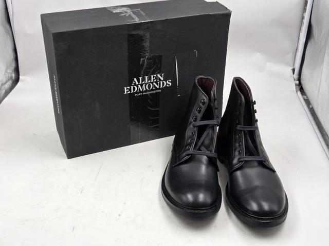 ALLEN EDMONDS HIGGINS MILL MENS WATERPROOF GERMAN LEATHER BOOTS BLACK SZ 12 B