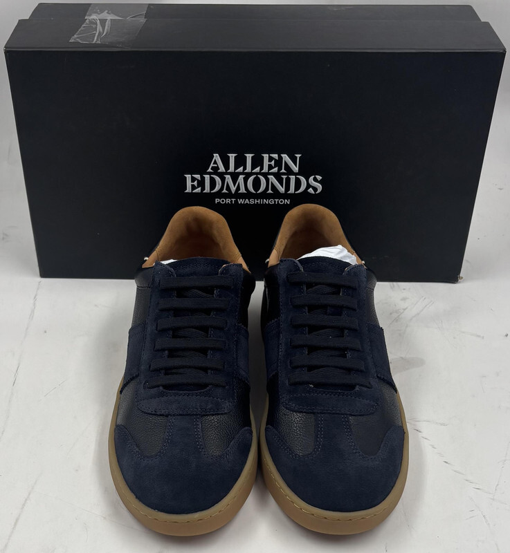 ALLEN EDMONDS LUDLOW NAVY SUEDE SNEAKERS SHOES 8460 MENS SIZE 8 D