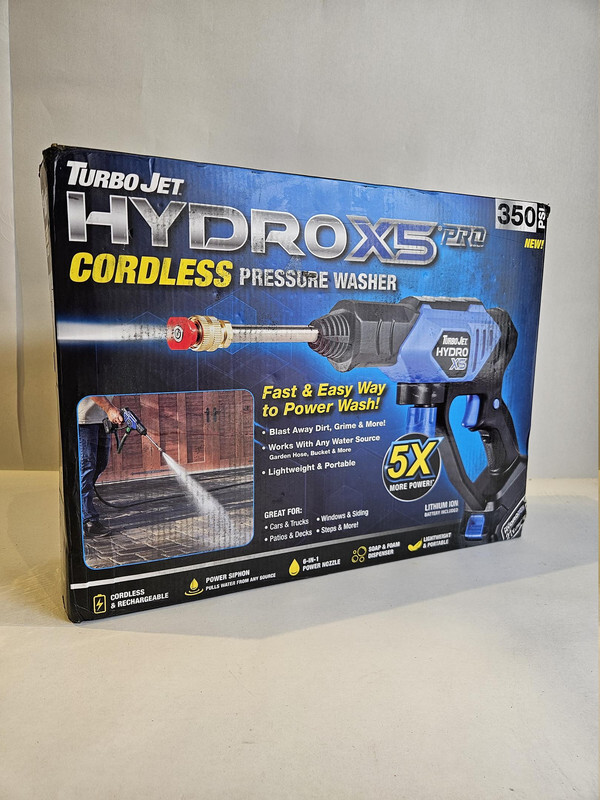 TURBOJET HYDROX5 PRO PORTABLE CORDLESS PRESSURE WASHER 6 IN 1 21V 3000MAH 