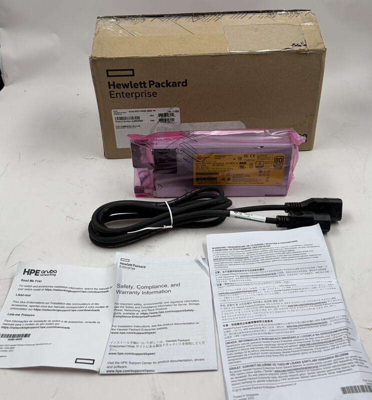 HPE ARUBA SWITCHING POWER SUPPLY X372 54VDC 680 W PS JL086A#B2C DPS-650AB-5 A