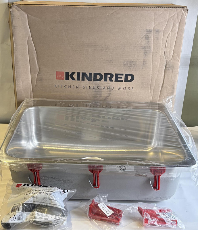 KINDRED QSLA2225-8-1 KITCHEN UTILITY SINK UNDERMOUNT STAINLESS STEEL