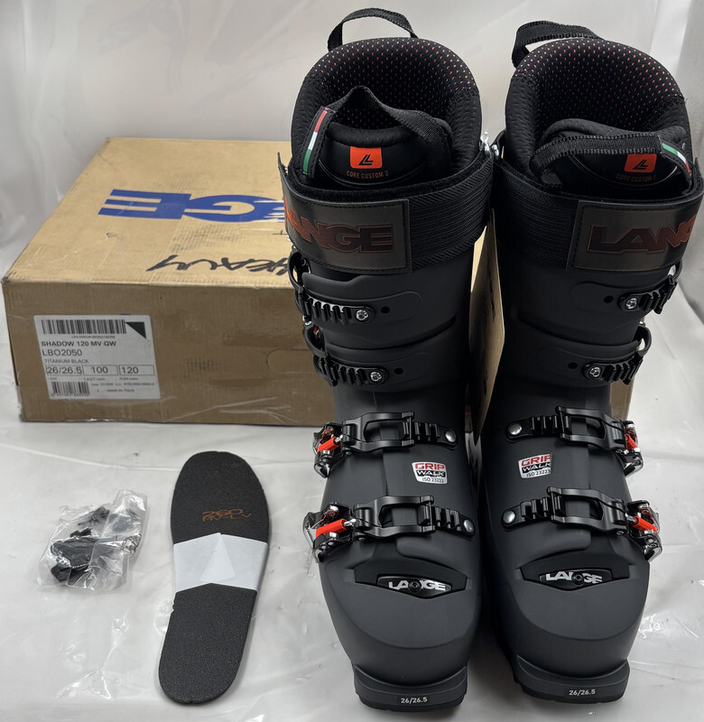 LANGE LBO2050 SHADOW 120 MV GW TITANIUM BLACK SIZE 26/26.5 SKI BOOTS
